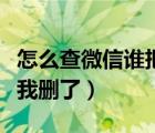 怎么查微信谁把我删了视频（怎么查微信谁把我删了）