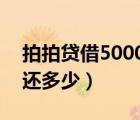 拍拍贷借5000要还8000（拍拍贷借5000要还多少）