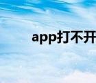 app打不开怎么回事（app打不开）