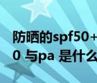 防晒的spf50+和pa什么意思（防晒指数spf30 与pa 是什么意思）