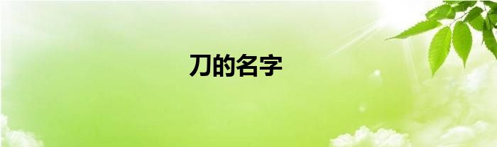 刀的名字