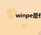 winpe是什么盘（winpe是什么）