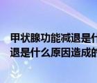 甲状腺功能减退是什么原因造成的怎么治疗（甲状腺功能减退是什么原因造成的）