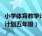 小学体育教学计划五年级下册（小学体育教学计划五年级）