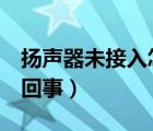 扬声器未接入怎么回事7（扬声器未接入怎么回事）