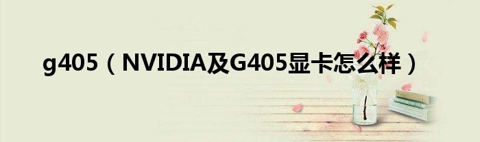 g405（NVIDIA及G405显卡怎么样）