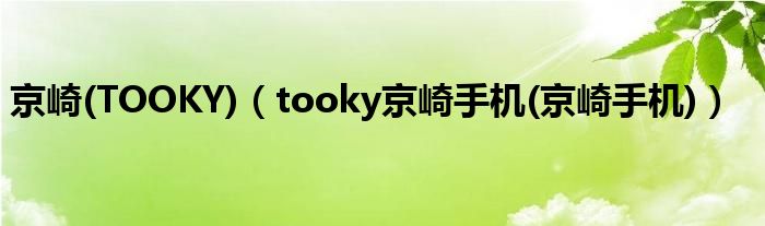 京崎(TOOKY)（tooky京崎手机(京崎手机)）