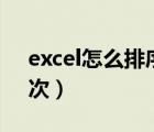 excel怎么排序名次序号（excel怎么排序名次）