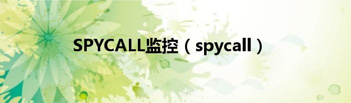 SPYCALL监控（spycall）