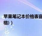 苹果笔记本价格表官网报价（苹果笔记本报价(苹果笔记本价格)）