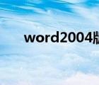 word2004版本（word2003官方版）