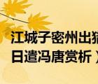 江城子密州出猎持节云中何日遣冯唐赏析（何日遣冯唐赏析）