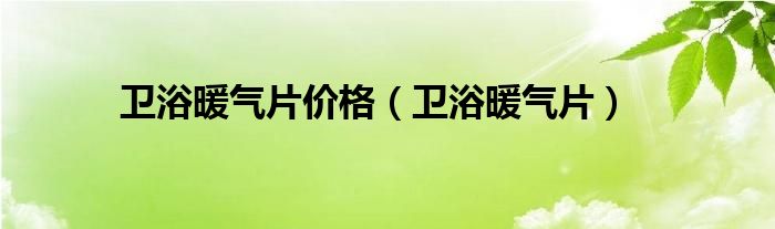 卫浴暖气片价格（卫浴暖气片）