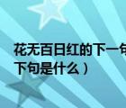 花无百日红的下一句是什么?这句话是谁说的?（花无百日红下句是什么）