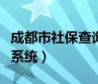 成都市社保查询网官网（成都市社保网上经办系统）