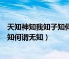 天知神知我知子知何谓无知打一军事名词（天知神知我知子知何谓无知）