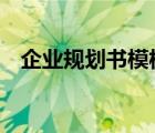 企业规划书模板word（企业规划书模板）