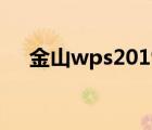 金山wps2019专业版（金山wps2010）