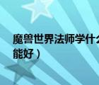 魔兽世界法师学什么专业好?（魔兽世界法师学什么专业技能好）