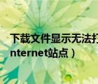 下载文件显示无法打开internet站点（360浏览器无法打开internet站点）