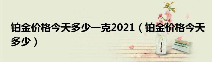 铂金价格今天多少一克2021（铂金价格今天多少）