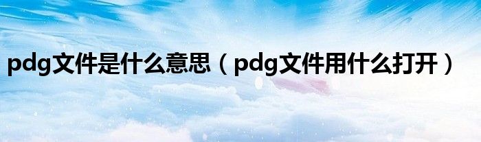 pdg文件是什么意思（pdg文件用什么打开）