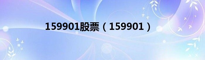 159901股票（159901）