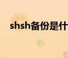 shsh备份是什么意思（shsh备份是什么）