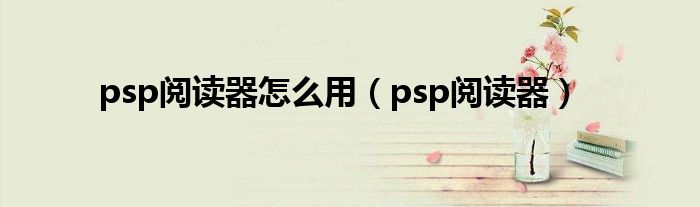 psp阅读器怎么用（psp阅读器）