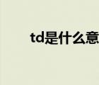 td是什么意思饭圈（td是什么意思）