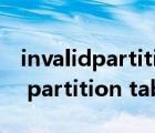 invalidpartitiontable进不了bios（invalid partition table）