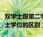 双学士跟第二学士区别（双学士学位和第二学士学位的区别）