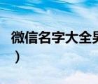 微信名字大全男霸气带符号（微信名字大全男）