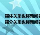 媒体关系也称新闻界关系是指组织与新闻传媒机构的关系（媒介关系也称新闻界关系是指组织与新闻传媒机构的关系）