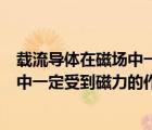 载流导体在磁场中一定受磁场力的作用吗（载流导体在磁场中一定受到磁力的作用）