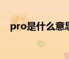 pro是什么意思啊视频（pro是什么意思）