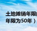 土地摊销年限的最新规定2022年（土地摊销年限为50年）