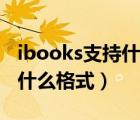 ibooks支持什么格式的电子书（ibooks支持什么格式）