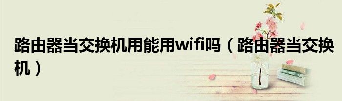 路由器当交换机用能用wifi吗（路由器当交换机）