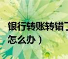 银行转账转错了怎么追回（支付宝转账转错了怎么办）