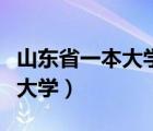 山东省一本大学有哪些学校名单（山东省一本大学）