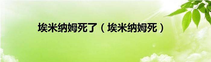 埃米纳姆死了（埃米纳姆死）