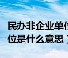 民办非企业单位是什么意思啊（民办非企业单位是什么意思）