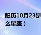 阳历10月23是什么星座（10月23日到底是什么星座）