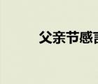 父亲节感言250字（父亲节感言）