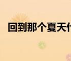 回到那个夏天什么歌（回到那年夏天歌词）