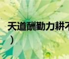 天道酬勤力耕不欺表情包（天道酬勤力耕不欺）