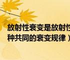 放射性衰变是放射性核素本身的特性（各种放射性核素有哪种共同的衰变规律）