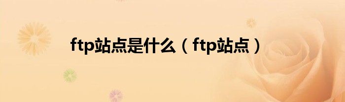 ftp站点是什么（ftp站点）