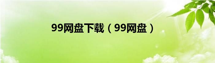 99网盘下载（99网盘）